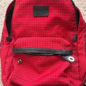 Coach Red and Black Women's Backpack
